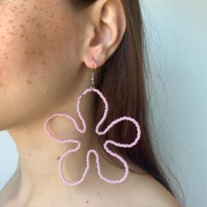 Boucles d'oreilles en fleur - Rose (L)