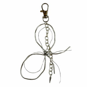 Breloque - Noeud métal avec chaîne